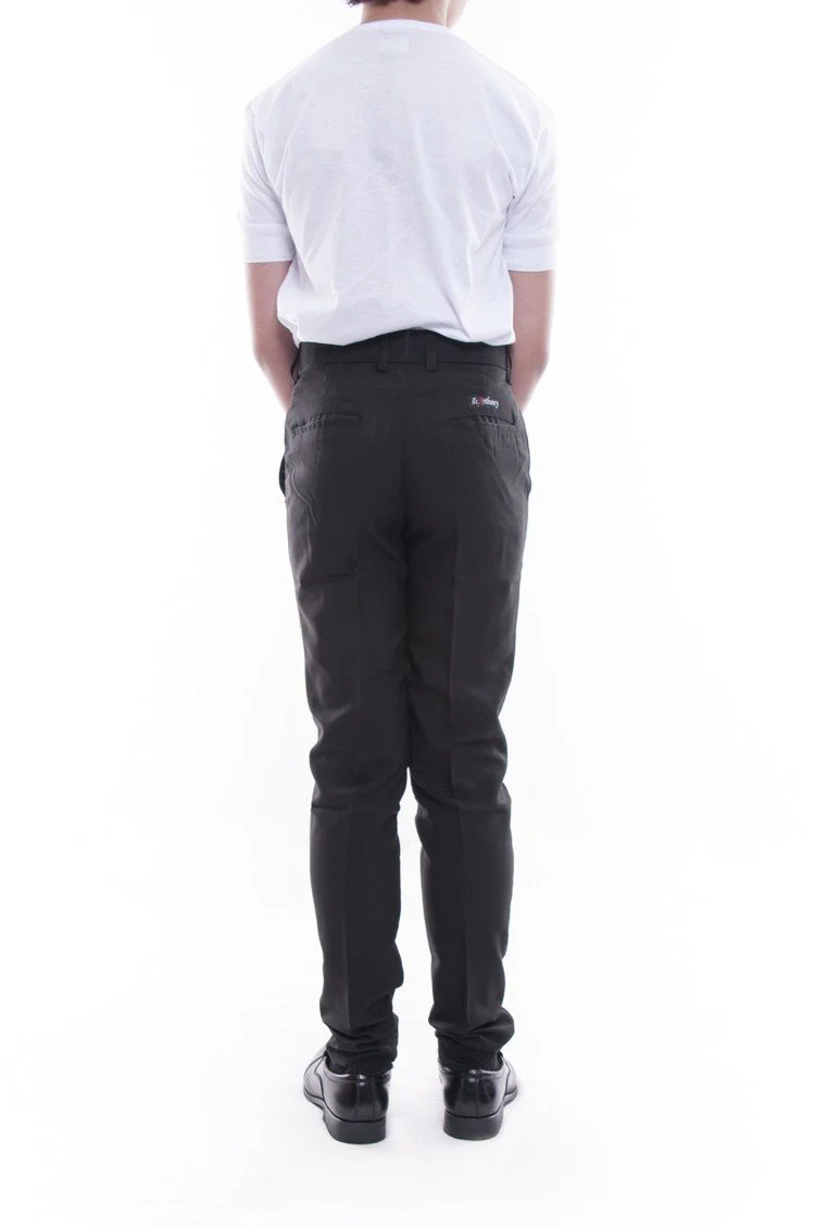 BP01 - PRE-ORDER - Boy's Skinny Fit Formal Slacks Black - Image 4