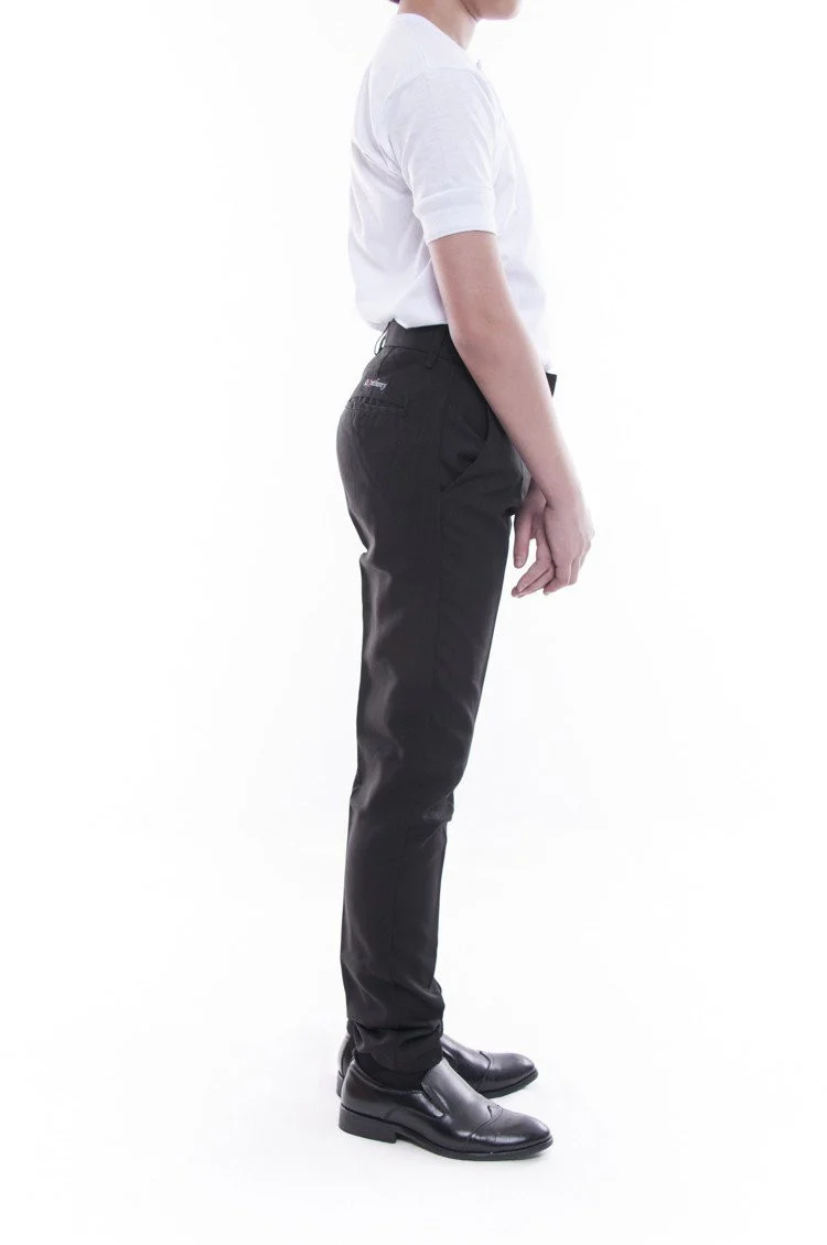 BP01 - PRE-ORDER - Boy's Skinny Fit Formal Slacks Black - Image 5
