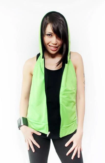 BY:CHelo Reversible Hoodie - Bright Green and Black - Image 3
