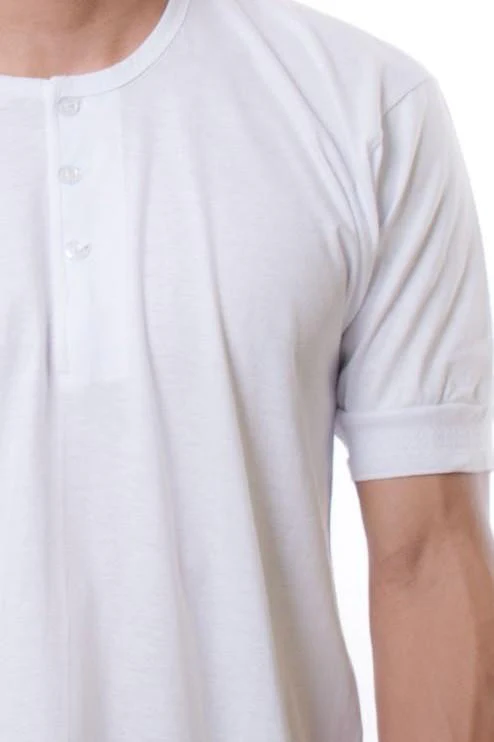 MUS1 - Camisa de Chino - Short-Sleeve - White - Image 4
