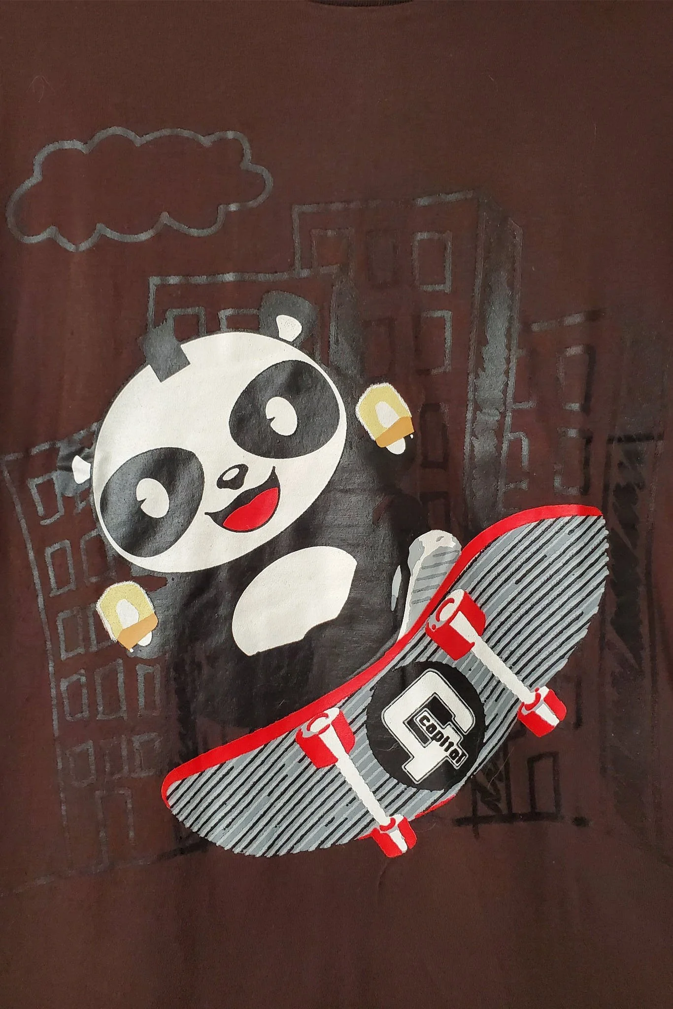 Capital G - Panda Skate Brown Tee - Image 3