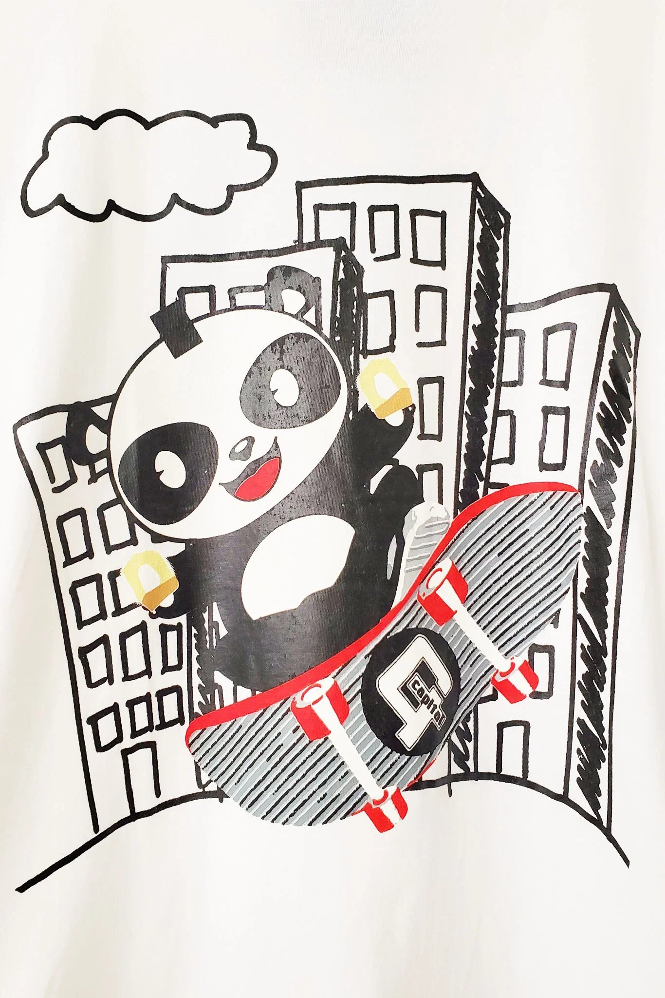 Capital G - Panda Skate White Tee - Image 3