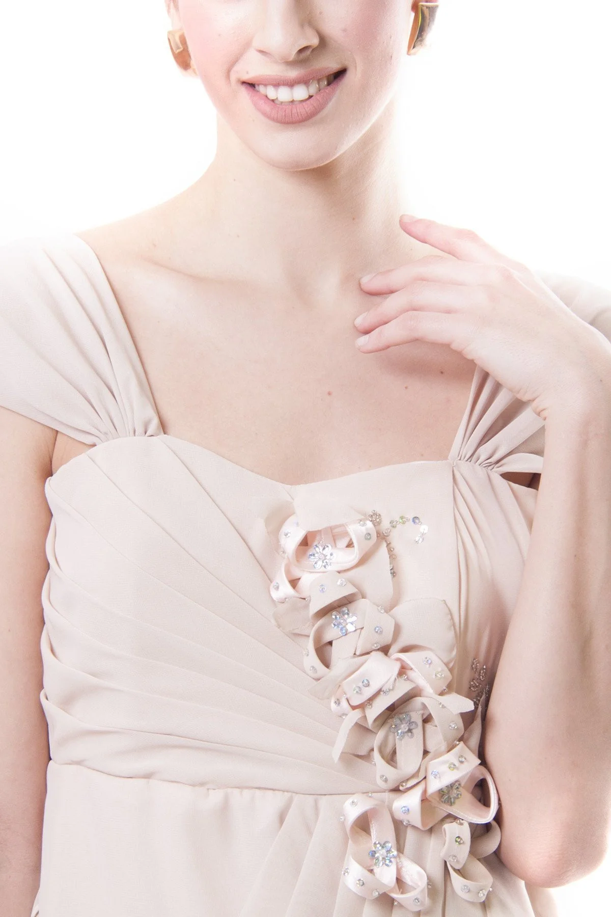 WD05 - MADE-TO-ORDER - Filipiniana Layered Chiffon Gown - Image 4