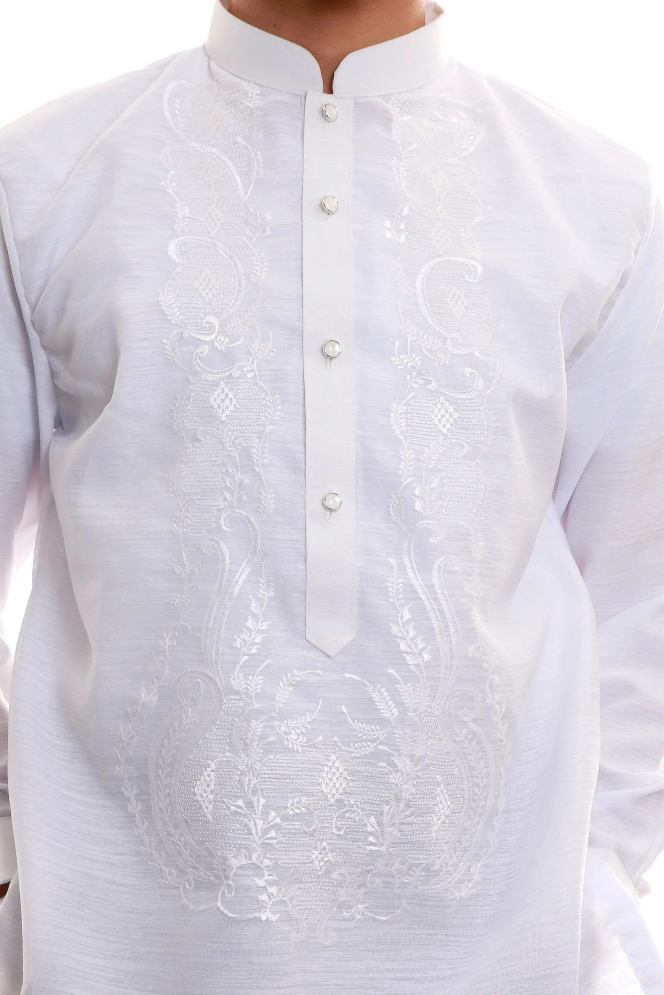 ML05 - Jusilyn Barong Tagalog with Lining White - Image 3