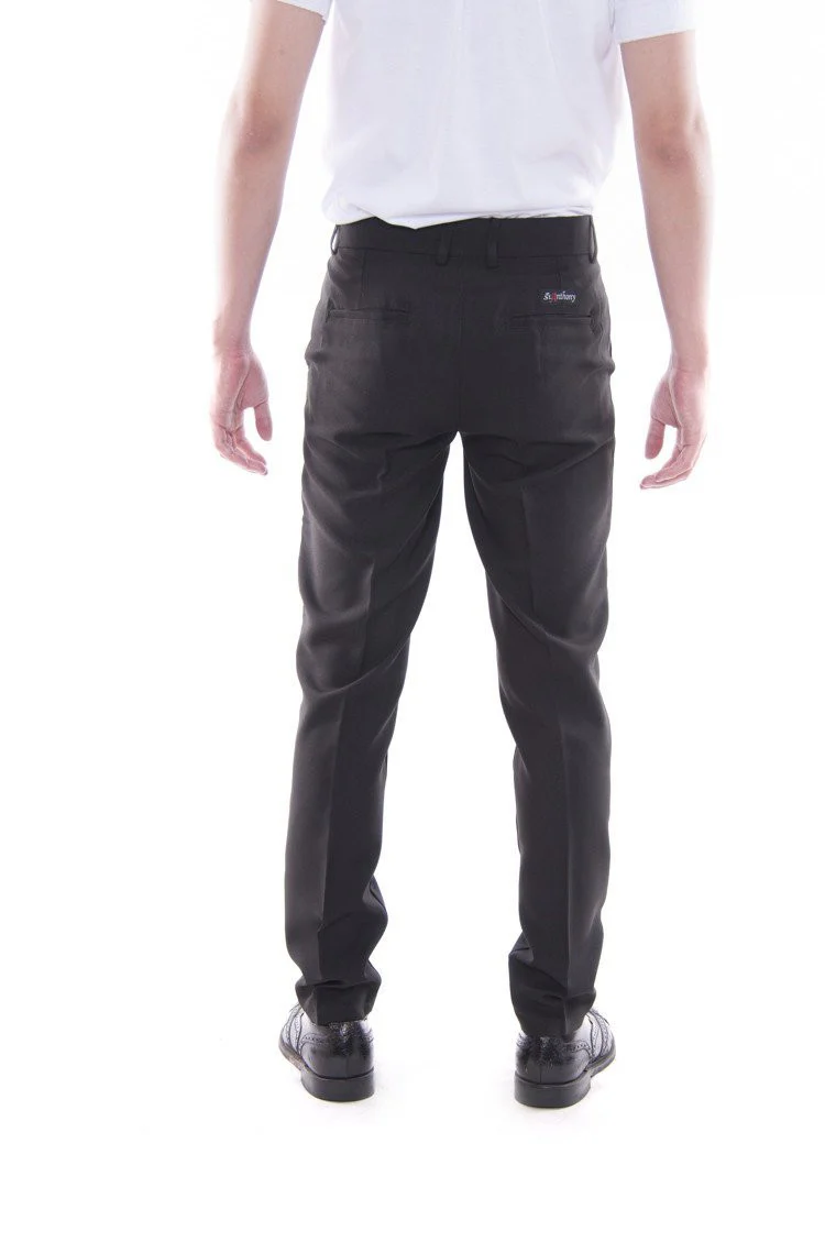 MP02 - Men's Skinny Fit Formal Slacks Black - Image 3
