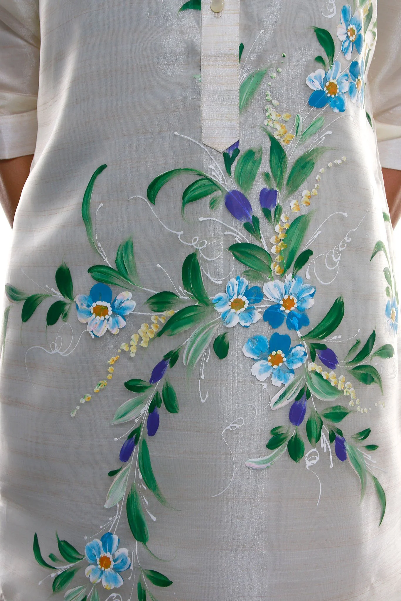 WV04 - MADE-TO-ORDER - Barong Tagalog Dress - Filipiniana - Image 3