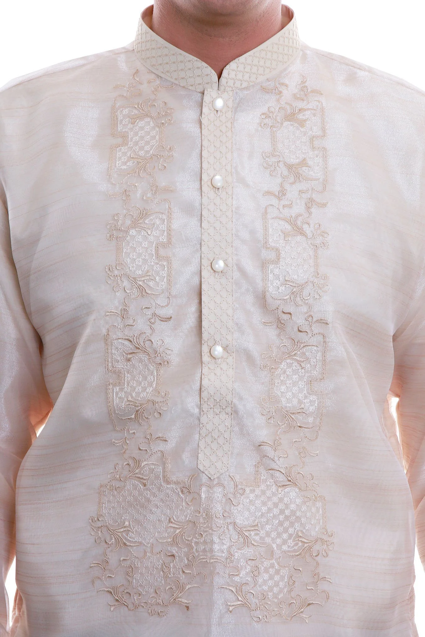MO04 - Organza Pina Barong Tagalog with Lining - Image 3