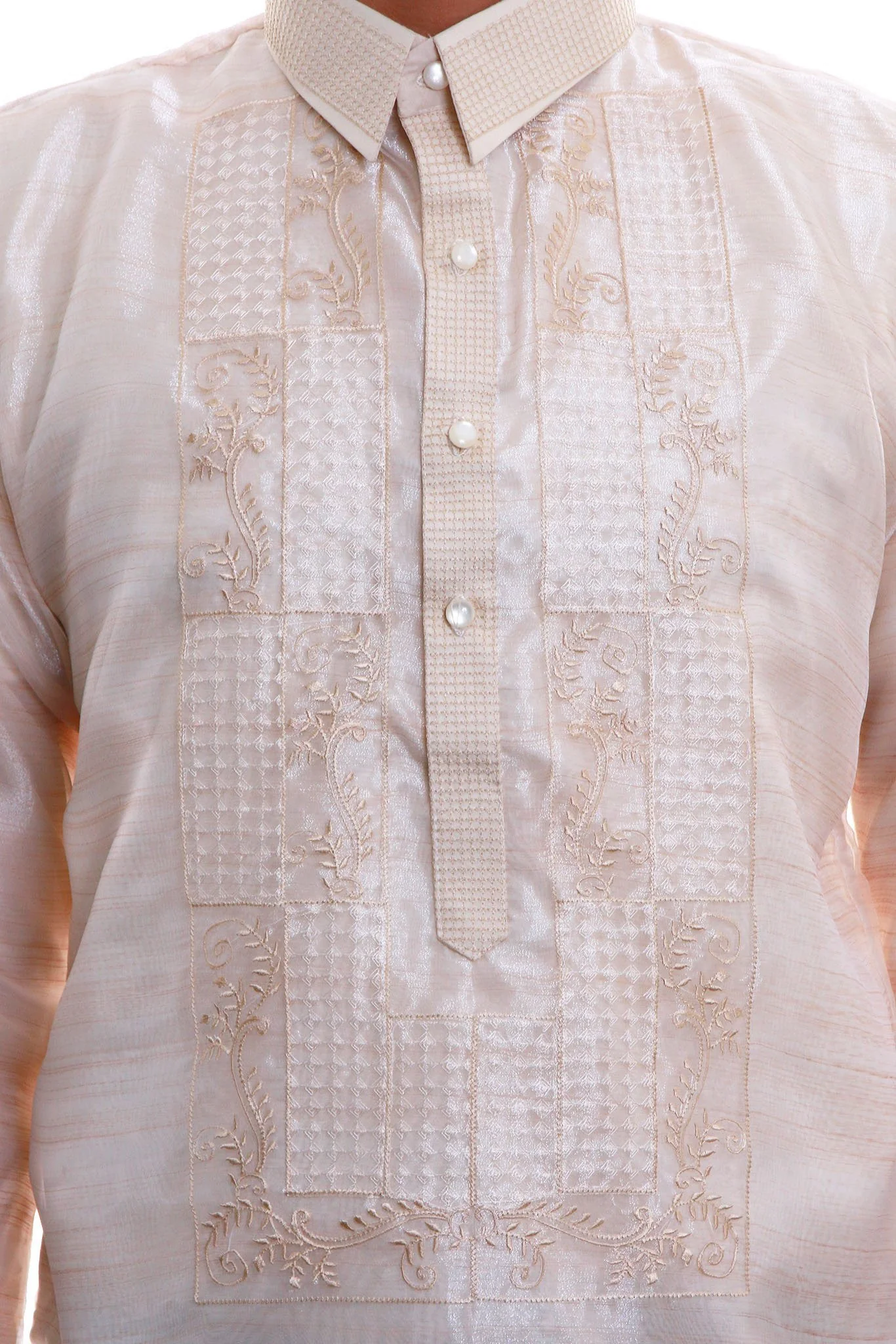 MO05 - Organza Pina Barong Tagalog with Lining - Image 3
