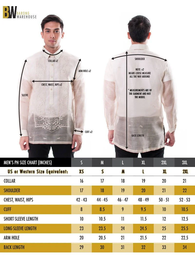 MO29 - Organza Pina Barong Tagalog with Lining Gray - Image 4