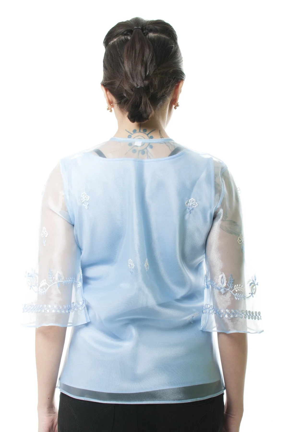 WK04 - Classic Kimona Light Blue - Filipiniana - Image 3