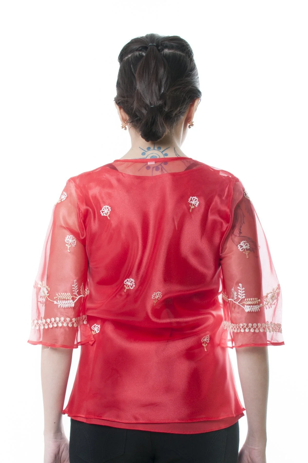 WK02 - Classic Kimona Red - Filipiniana - Image 3